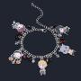 Demon Slayer Cosplay Bracelets With Earrings, Kimetsu No Yaiba Novelty Charm Bracelets Anime Manga Series Accessory