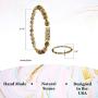 Inspirational Bracelets for Women – Faith Bracelet – Natural Stone Stretch Message Bracelet – Free Gift Box - Great Gift
