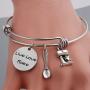 Gzrlyf Baker Charm Bracelet Baking Bracelet Baker Graduation Gift Cook Charm Bracelet Pastry Chef Jewelry Kitchen Gift Baking Gift