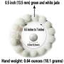 NW 1776 Natural Authentic Jade Jade Beaded Elastic Bracelet, Jade Bead Bracelet Designed for Good Fortune Courageous Lucky and Wealth