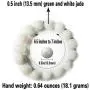 NW 1776 Natural Authentic Jade Jade Beaded Elastic Bracelet, Jade Bead Bracelet Designed for Good Fortune Courageous Lucky and Wealth