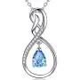 Mothers Day Birthday Gifts for Her April Birthstone Jewelry Aquamarine Emerald Pearl Garnet Amethyst Necklace Forever Love Infinity Sterling Silver Mothers Day Birthday Gifts for Her April Birthstone Jewelry Aquamarine Emerald Pearl Garnet Amethyst Necklace Forever Love Infinity Sterling Silver