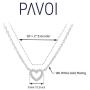 PAVOI 14K Gold Plated Heart Pendant | Layered Necklaces | Gold Necklaces for Women | 18'' Length with a 2'' Extension
