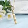 Personalized Engraved Necklace for Women Men Custom Stainless Steel Necklace Engraved Name Vertical Bar Necklace Birthday Gifts for Boyfriend