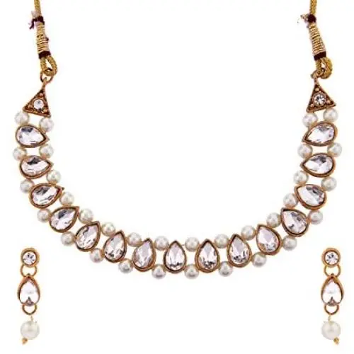 Efulgenz Fashion Chunky Crystal Faux Pearl Vintage Antique Gold Plated Statement Collar Choker Necklace Earrings Jewelry Set Efulgenz Fashion Chunky Crystal Faux Pearl Vintage Antique Gold Plated Statement Collar Choker Necklace Earrings Jewelry Set