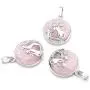 Top Plaza Natural Rose Quartz Chakra Healing Crystals Round Gemstone Pendant Necklace Silver Cat Jewelry for Womens Girls Top Plaza Natural Rose Quartz Chakra Healing Crystals Round Gemstone Pendant Necklace Silver Cat Jewelry for Womens Girls