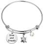CYTING Turtle Bracelet Slow and Steady Sea Turtle Expandable Wire Bangle Bracelet Beach Jewelry for Turtle Lover Gift