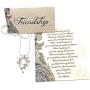Smiling Wisdom - Vine Leaf Necklace Friendship Gift Set - A Reason Season Lifetime Friend Heartfelt Message - Unique Appreciation Gifts For Encouraging Her Women Best BFF - Platinum Plated - Silver
