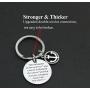 Kivosiiviz Encouragement Keychain Inspirational Gifts I am The Storm Fate Whispers to The Warrior Keyring Motivating Keychain