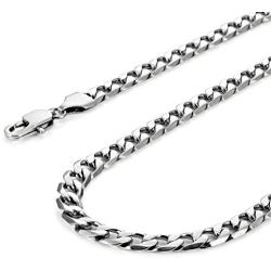 URBAN JEWELRY Classic Mens Necklace 316L Stainless Steel Silver Chain Color 18'',21'',23'' (6mm)