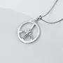 S925 Sterling Silver Peace Sign Hippie Party Accessories Pendant Necklace for Women S925 Sterling Silver Peace Sign Hippie Party Accessories Pendant Necklace for Women