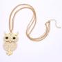 Ouran Long Necklace for Women,Owl Pendant Necklace for Girls Gold and Silver Chain Necklace with CZ Crystal