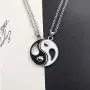 Myrnaist Yin Yang Necklace for Couple Puzzle Pendant Necklace Matching Bracelets Set Gifts for Girlfriend Boyfriend Myrnaist Yin Yang Necklace for Couple Puzzle Pendant Necklace Matching Bracelets Set Gifts for Girlfriend Boyfriend