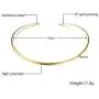 Fashion Must-have Stainless Steel Gold Plated Metal Plain Cuff Chocker Collar Necklace for Women