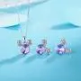 HERAYLI Mickey Mouse Pendant Necklace for Girls/Women,Made with Swarovski Crystal Lovely Women Necklace Jewelry Gift (Purple)