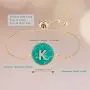 Ascona Gold Initial Bracelet for Women Girl Letter Personalized Bracelet Stone Turquoise Adjustable Slide Chain, Letters A-Z Ascona Gold Initial Bracelet for Women Girl Letter Personalized Bracelet Stone Turquoise Adjustable Slide Chain, Letters A-Z