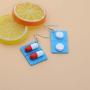 AKTAP Nurse Gift Capsule Pill Board Dangle Earrings for Women Girl Medicine Gift Jewelry for Medical Graduate Student