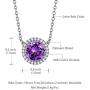 beautlace Birthstone Necklaces/Stud Earrings/Rings/Bracelets/Jewelry Sets Silver Plated Round Shape Birthstone Pendant Jewelry Birthday Gifts for Men and Women