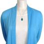 Turquoise Network Gemstones Pendant Necklace in Sterling Silver 925