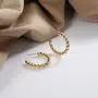 Twisted Chunky Hoop Earrings 14K Gold Plated Dainty Lightweight Hypoallergenic Open Hoops Earrings for Women Gift Twisted Chunky Hoop Earrings 14K Gold Plated Dainty Lightweight Hypoallergenic Open Hoops Earrings for Women Gift