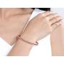 Elegant Magnetic Bracelet Copper Therapy Magnets Bangle for Arthritis Pain for Women Men Gifts for Fathers Day (Rose Gold)