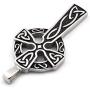 Gungneer Stainless Steel Irish Trinity Celtic Knot Cross Triquetra Pendant Necklace Keel Chain Jewelry Men Women
