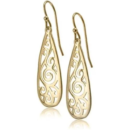 Sterling Silver Filigree Tear Drop Earrings Sterling Silver Filigree Tear Drop Earrings