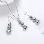 Aurora Tears Mystic Topaz Rainbow Jewelry Sets Women 925 Sterling Silver Crystal Necklaces/Earrings Set Wedding DS0043M