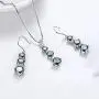 Aurora Tears Mystic Topaz Rainbow Jewelry Sets Women 925 Sterling Silver Crystal Necklaces/Earrings Set Wedding DS0043M