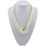 Bocar Seed Beads Multilayer Chunky Bib Statement Knot Necklace