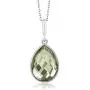 Gem Stone King 925 Sterling Silver Genuine Green Prasiolite Pendant Necklace, 16X12MM Pear Shape, 6.50 Ct with 18 Inch Silver Chain Gem Stone King 925 Sterling Silver Genuine Green Prasiolite Pendant Necklace, 16X12MM Pear Shape, 6.50 Ct with 18 Inch Silver Chain