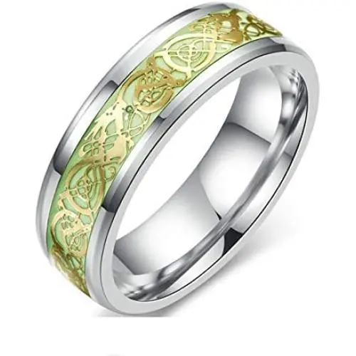 fashionlife2018 Celtic Dragon Luminous Rings Glow in The Dark Ring Titanium Stainless Steel Ring Jewelry Promise Ring Wedding Band for Men Women fashionlife2018 Celtic Dragon Luminous Rings Glow in The Dark Ring Titanium Stainless Steel Ring Jewelry Promise Ring Wedding Band for Men Women