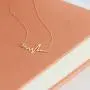 GELIN 14k Solid Gold 0,01 ct Diamond Heartbeat Cardiogram Pendant Chain Necklace for Women,18 INCH GELIN 14k Solid Gold 0,01 ct Diamond Heartbeat Cardiogram Pendant Chain Necklace for Women,18 INCH