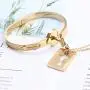 Lock and Key Bracelet and Necklace Set, His& Hers Matching Set Plated Titanium Love Lock Set Couple Heart Bangle Bracelet Lock Key Pendants Lock and Key Bracelet and Necklace Set, His& Hers Matching Set Plated Titanium Love Lock Set Couple Heart Bangle Bracelet Lock Key Pendants