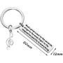 KUIYAI Plato Quote Keychain Music Gives a Soul to The Universe Keyring Gift for Musicians and Music Teachers Music Lover
