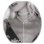 Artmiss Multilayer Gold Sequin Chain Necklace Bar Dapped Long Pendant Necklace Chain Jewelry Chain for Women and Girls