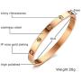 XYZONE Bangle Bracelet for Love with Stone Stainless Steel Hinged Love Jewelry with Crystal Bracelets Present Gift for Women Teen Girls