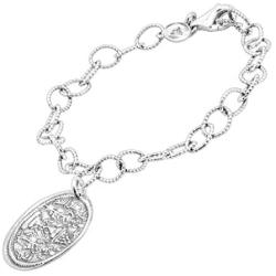 Silpada Nickel and Dime Coin Link Chain Bracelet in Sterling Silver, 7.5''
