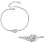LUHE Sunflower Bracelets,Rose Bracelets,Daisy Bracelets,Sterling Silver Flower Bracelets for Women