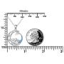 DAOSHANG 925 Sterling Silver Celtic Knot Mermaid Moon Pendant Necklace Jewelry Gift for Women Teen Girls Wife and Lovers