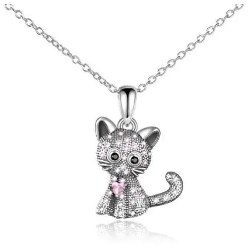 LUHE S925 Sterling Silver Cat Pendant Necklaces Jewelry Gifts for Little Teen Girls Daughter Women Cat Lover LUHE S925 Sterling Silver Cat Pendant Necklaces Jewelry Gifts for Little Teen Girls Daughter Women Cat Lover