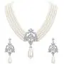 EVER FAITH Crystal 4 Layers Simulated Pearl Elegant Vintage Inspired Chandelier Necklace Earrings Set EVER FAITH Crystal 4 Layers Simulated Pearl Elegant Vintage Inspired Chandelier Necklace Earrings Set