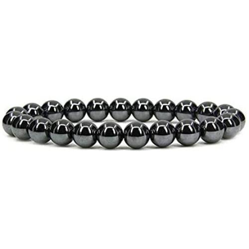 Adabele 2pcs Natural Gemstone Bracelets 7'' 7.5 inch Stretchy Chakra Gems Stones 8mm (0.31'') Beads Healing Crystal Quartz Women Men Girls Gifts (Unisex)