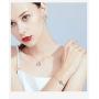UDORA CZ Tearsdrop Earrings Necklace Jewelry Set for Bridal Bridesmaids