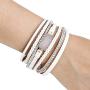 VONRU Leather Wrap Bracelet for Women - Charm Boho Multilayer Gorgeous Bracelets Wristbands - Casual Braided Handmade Magnetic Bracelet Cuff Bangle Gift for Monther