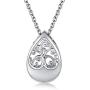 Teardrop Tree of Life Urn Necklace - 925 Sterling Silver Cremation Jewelry Memorial Ashes Pendant Heart Keepsake for Women Girls
