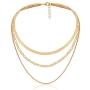 Punk Multi Layered Necklace Gothic Snake Bone Choker Necklaces Collar Hip Hop Thick Chain Chunky Jewelry Women Girls Metal Link Vintage Charm Jewelry Set Night Bar Cuban Choker