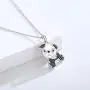 JUSTKIDSTOY Dog Necklace for Women 925 Sterling Silver Pet Puppy Pendant Necklace Cute Animal Jewelry for Birthday