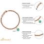 555Jewelry Womens Stainless Steel Love Heart Charm Beaded Delicate Bracelet