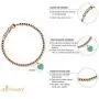 555Jewelry Womens Stainless Steel Love Heart Charm Beaded Delicate Bracelet